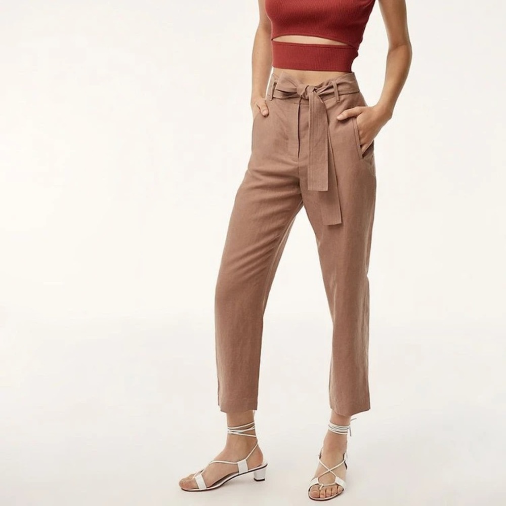BOGO Wilfred Linen Jallade Pant in Nutmeg